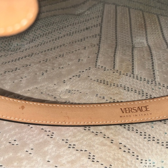 Versace Crystal Medusa Pink Leather Belt — Rare Glam Statement Piece - Picture 6 of 9